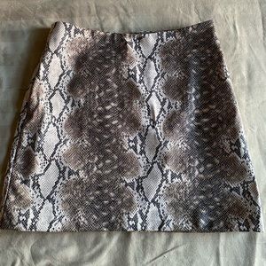Forever 21 Faux Leather Snake Print Miniskirt